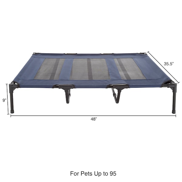 Pet Adobe Elevated Portable Pet Bed Cot-Style with Non-Slip for Dogs and Small Pets, Indoor/Outdoor Blue - 510486PAG