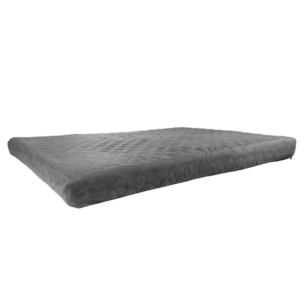 Pet Adobe Waterproof Memory Foam Pet Bed for Indoor/Outdoor Water Resistant and Washable Cover 36” x 27” Gray - 673550DYF