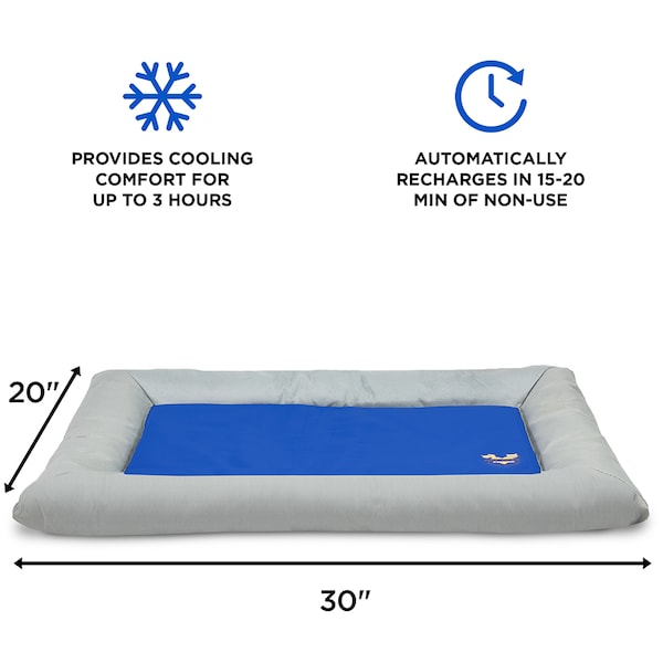 Arf Pets Dog Self Cooling Bed Pet Bed - Foam Based Bolster Bed for Extra Comfort, 20 x 30 - APCLBS
