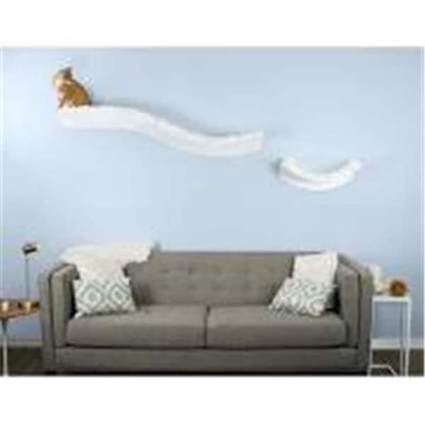 The Refined Feline The Refined Feline LOT-BRAN-WH Lotus Branch Cat Shelf; White - LOT-BRAN-WH