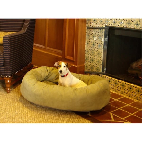 Majestic Pet 78899567506 52 in. Bagel Dog Pet Bed Suede Sage - 788995675068