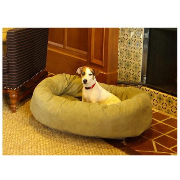 Majestic Pet 78899567206 24 in. Bagel Dog Pet Bed Suede Sage - 788995672067