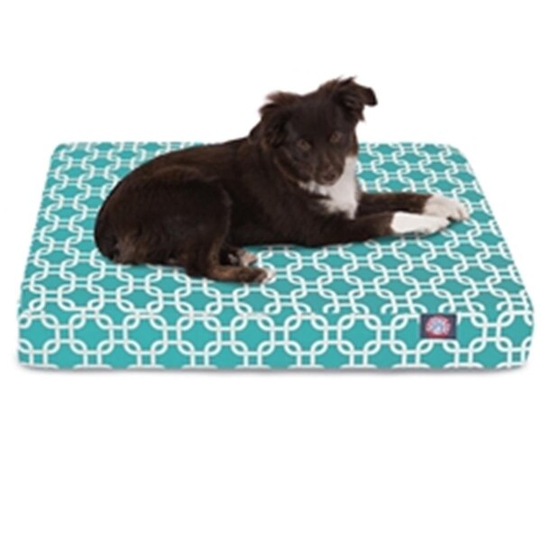 Majestic Pet Teal Links Small Orthopedic Memory Foam Rectangle Dog Bed - 78899551236