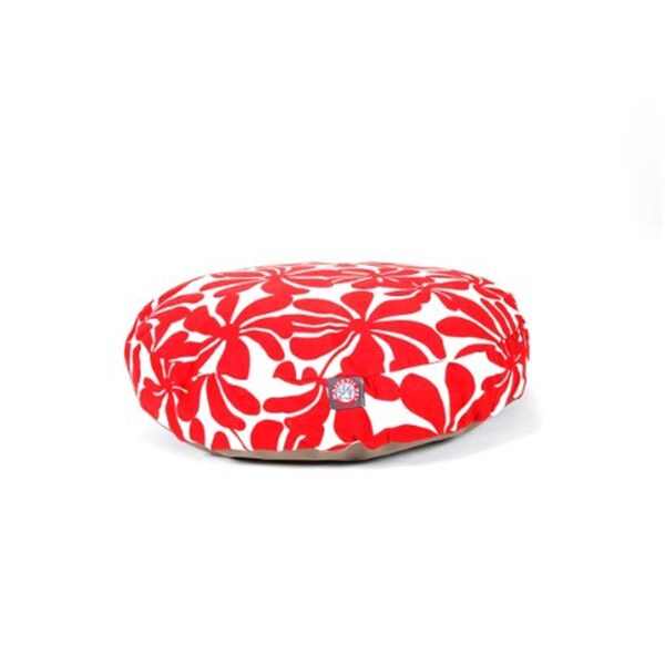 River Soap Co MajesticPet  30 in. Plantation Round Pet Bed, Red - Small - 788995506133