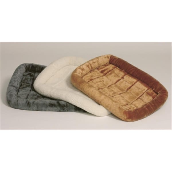 Alacer/Italy Pombida Mid-West Metal Products 48x30 Quiet Time Synthetic Fur Bed - Cinnamon - MW00511