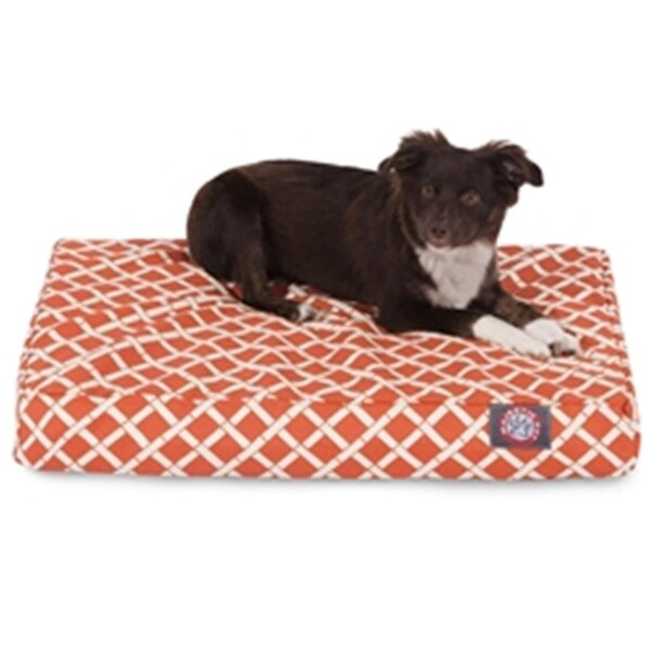 Majestic Pet Burnt Orange Bamboo Small Orthopedic Memory Foam Rectangle Dog Bed - 78899551201