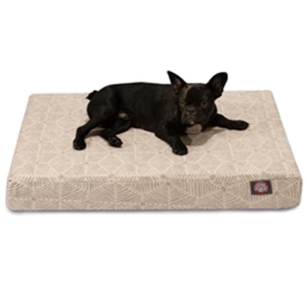 Majestic Pet Beige Metallic Charlie Medium Orthopedic Memory Foam Rectangle Dog Bed - 78899551478
