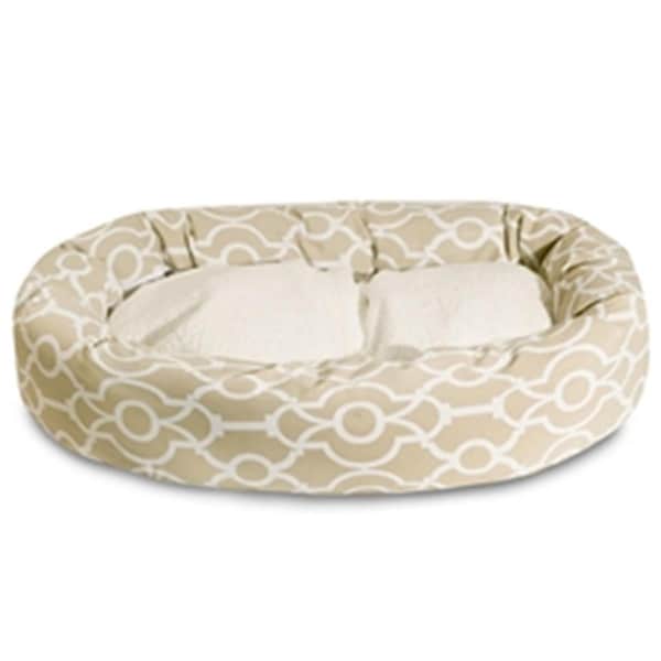 Majestic Pet 52 in. Athens Sand Sherpa Bagel Bed - 78899554704