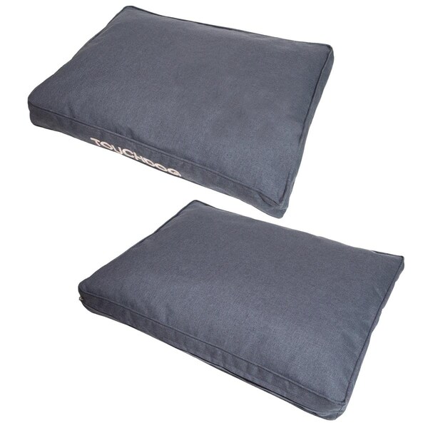 Touchdog Hushky Water-Resistant Premium Rectangular Raised Dog Mat - Charcoal Grey - Small - PB78CGSM