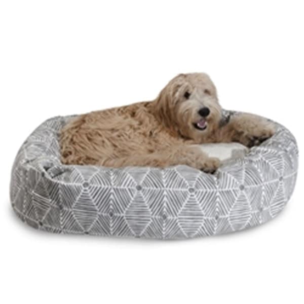 Majestic Pet 40 in. Charlie Gray Sherpa Bagel Bed - 78899554469