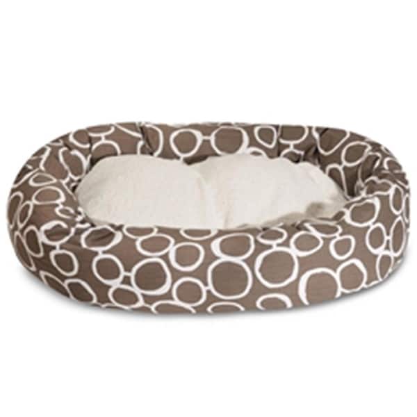 Majestic Pet 32 in. Fusion Mocha Sherpa Bagel Bed - 78899554266