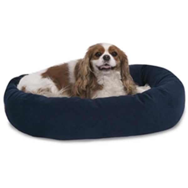Majestic Pet 24 in. Navy Suede Bagel Dog Bed - 78899567204