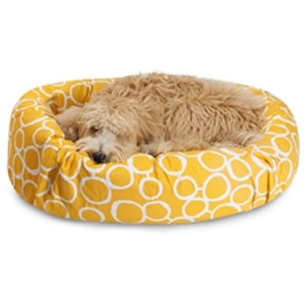 Majestic Pet 40 in. Fusion Yellow Sherpa Bagel Bed - 78899554463