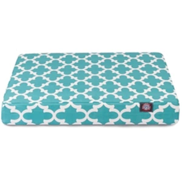 Majestic Pet Teal Trellis Large Orthopedic Memory Foam Rectangle Dog Bed - 78899551647