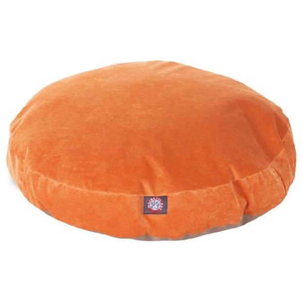 River Soap Co MajesticPet  30 in. Villa Round Pet Bed, Orange - Small - 788995506522