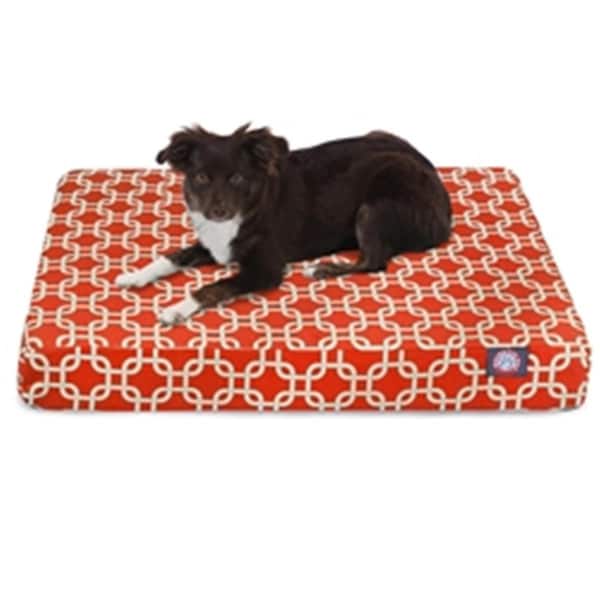 Majestic Pet Red Links Small Orthopedic Memory Foam Rectangle Dog Bed - 78899551232