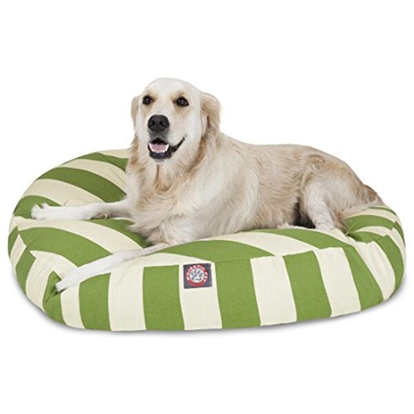 River Soap Co MajesticPet  42 in. Vertical Stripe Round Pet Bed, Sage - Large - 788995510208