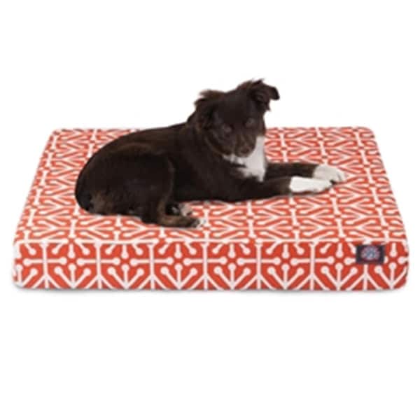 Majestic Pet Orange Aruba Small Orthopedic Memory Foam Rectangle Dog Bed - 78899551242