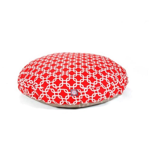 River Soap Co MajesticPet  42 in. Links Round Pet Bed, Red - Large - 788995510291