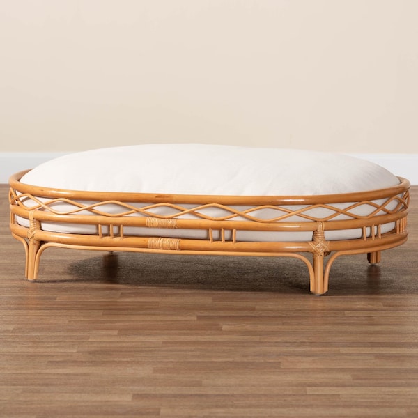 Bali & Pari Jovia Bohemian Honey Rattan Pet Bed - 245-13638-ZORO
