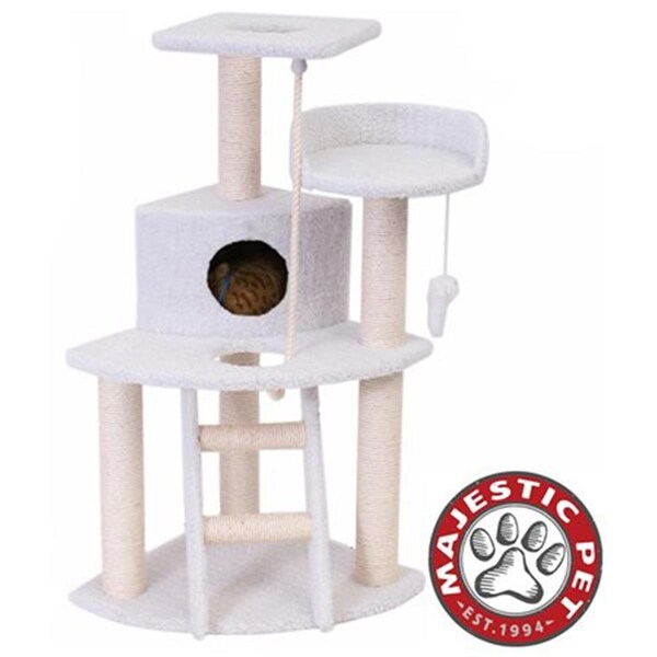 Majestic Pet 48 in. Bungalow Cat Furniture Tree Condo - 788995780210