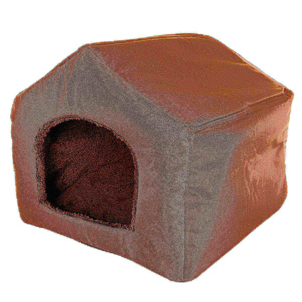 Pet Adobe Pet Adobe Cozy Cottage House Shaped Pet Bed - Brown 19x18.5x17 - 519573LQB
