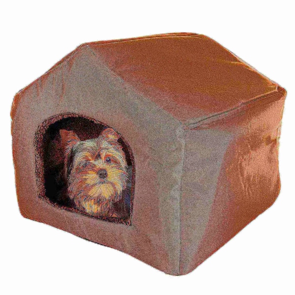 Pet Adobe Pet Adobe Cozy Cottage House Shaped Pet Bed - Brown 19x18.5x17 - 519573LQB