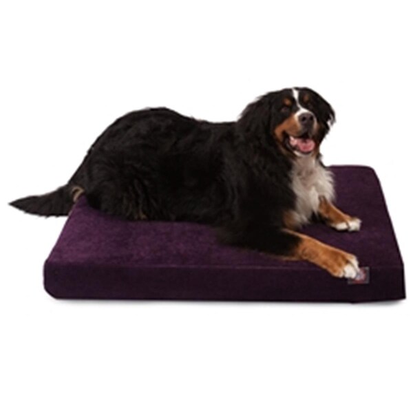 Majestic Pet Aubergine Villa Large Orthopedic Memory Foam Rectangle Dog Bed - 78899551672