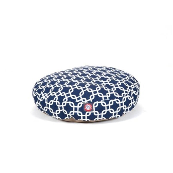 River Soap Co MajesticPet  30 in. Links Round Pet Bed, Navy Blue - Small - 788995506317