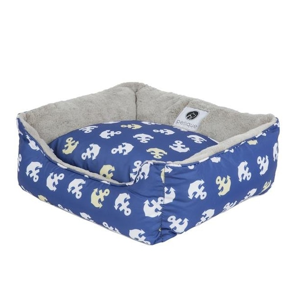 Petique Petique BD02502004 Anchors Away Reversible Pet Bed; Small - BD02502004