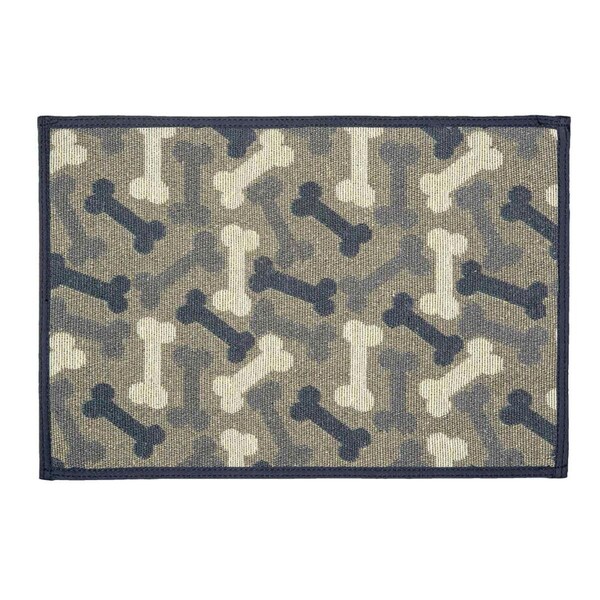 Loving Pets Bella Fashion Mats, Denim - Bones - One Size - 842982075658