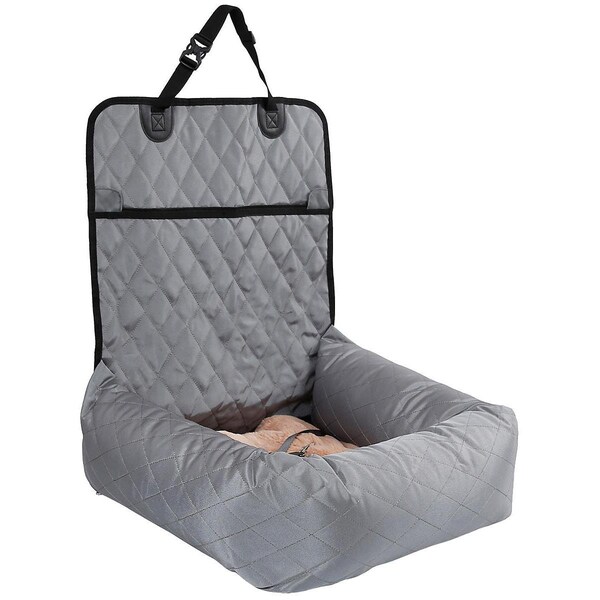 Petpurifiers Pawtrol Dual Converting Travel Safety Carseat & Pet Bed, Grey - One Size - PE3169854