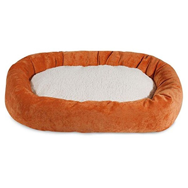 River Soap Co MajesticPet  40 in. Villa Sherpa Donut Pet Bed, Orange - 788995544524