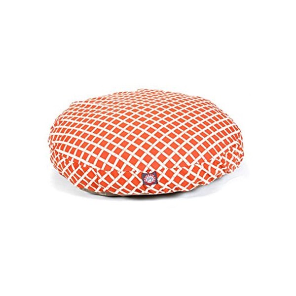 River Soap Co MajesticPet  36 in. Bamboo Round Pet Bed, Burnt Orange - Medium - 788995508014