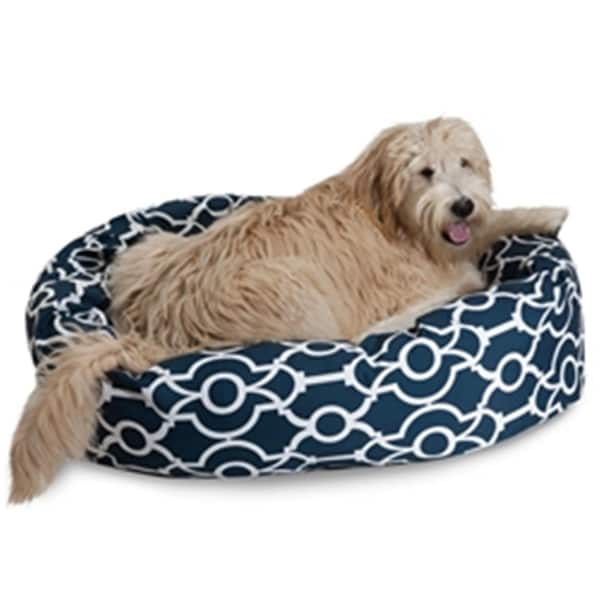Majestic Pet 40 in. Athens Navy Sherpa Bagel Bed - 78899554502