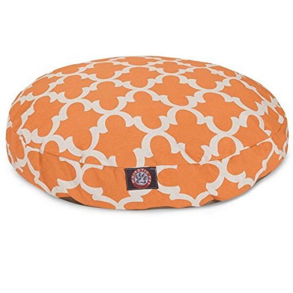 River Soap Co MajesticPet  30 in. Trellis Round Pet Bed, Apache Orange - Small - 788995506805