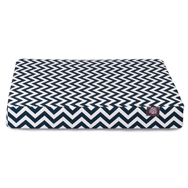 Majestic Pet Navy Chevron Small Orthopedic Memory Foam Rectangle Dog Bed - 78899551229