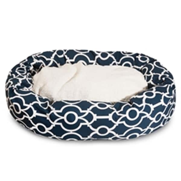 Majestic Pet 24 in. Athens Navy Sherpa Bagel Bed - 78899554102