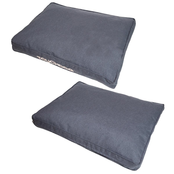 Big Bird Products Hushky Water-Resistant Premium Rectangular Raised Dog Mat - Charcoal Grey - Small - BI3715549