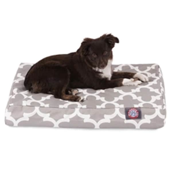 Majestic Pet Gray Trellis Small Orthopedic Memory Foam Rectangle Dog Bed - 78899551248