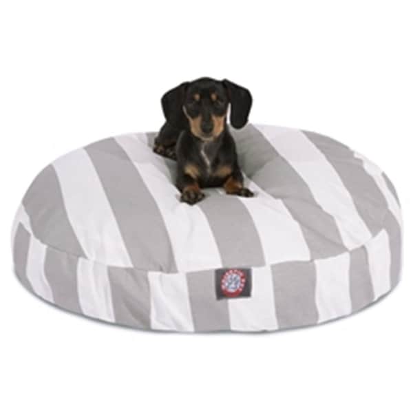 Majestic Pet Vertical Stripe Gray Small Round Dog Bed - 78899550705