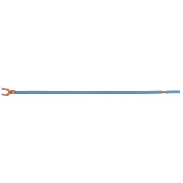 Southwire Blue 12 Gauge Strand Wire Pigtail W/ Fork And Strip Terminal 8 - PTST12BU