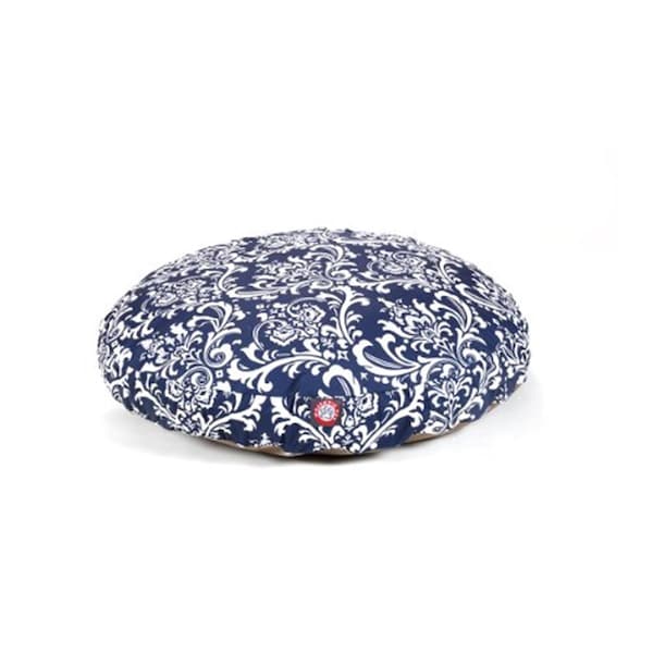 River Soap Co MajesticPet  36 in. French Quarter Round Pet Bed, Navy Blue - Medium - 788995508083