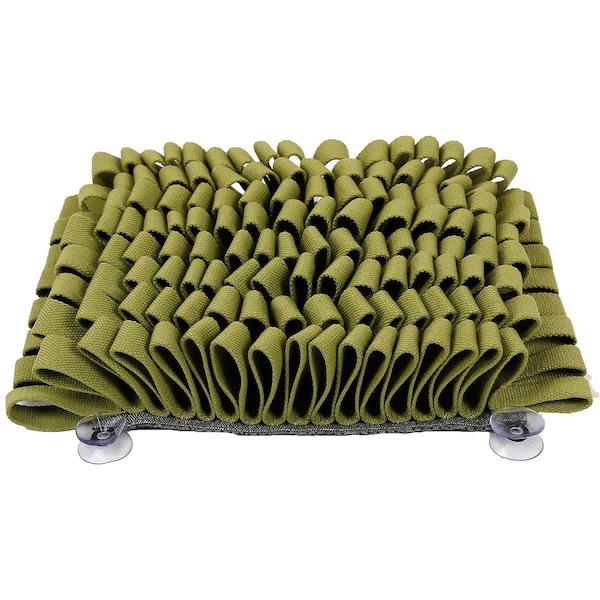 Petpurifiers Sniffer Grip Interactive Anti-Skid Suction Pet Snuffle Mat - Green - One Size - PE3182261