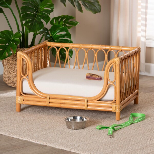 Bali & Pari Kierra Bohemian Honey Rattan Pet Bed - 245-13637-ZORO