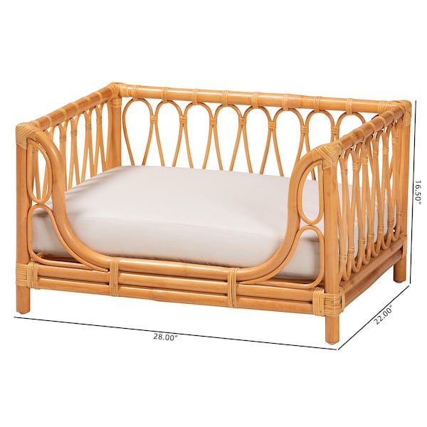 Bali & Pari Kierra Bohemian Honey Rattan Pet Bed - 245-13637-ZORO