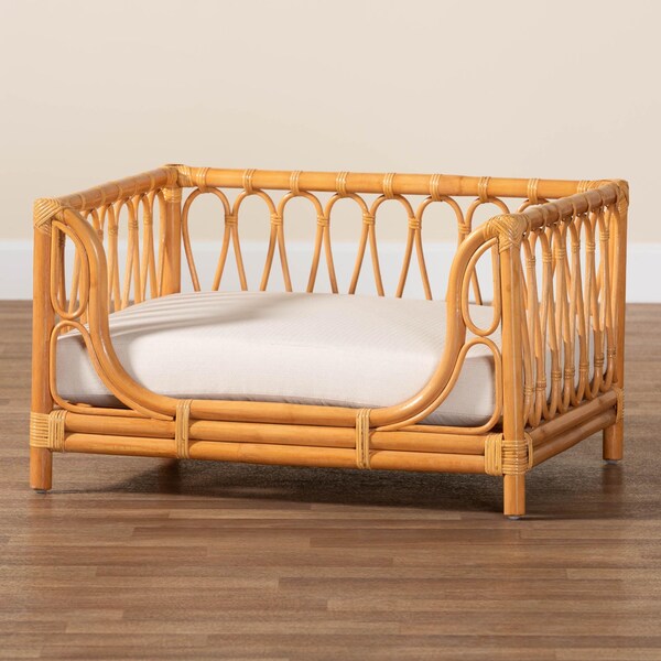 Bali & Pari Kierra Bohemian Honey Rattan Pet Bed - 245-13637-ZORO