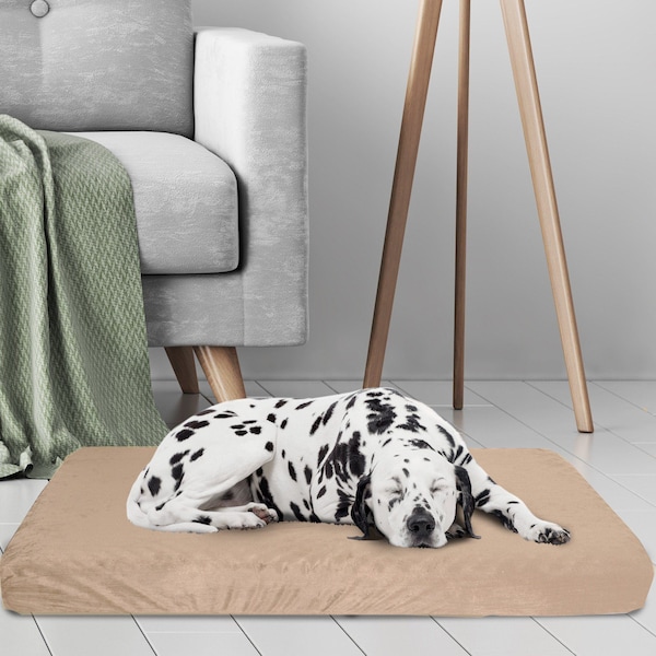 Pet Adobe Pet Adobe Orthopedic Pet Bed - Egg Crate & Memory Foam with Washable Cover 46 x 27 x 4 inches - Tan - 174378RHM
