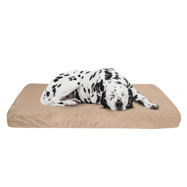 Pet Adobe Pet Adobe Orthopedic Pet Bed - Egg Crate & Memory Foam with Washable Cover 46 x 27 x 4 inches - Tan - 174378RHM