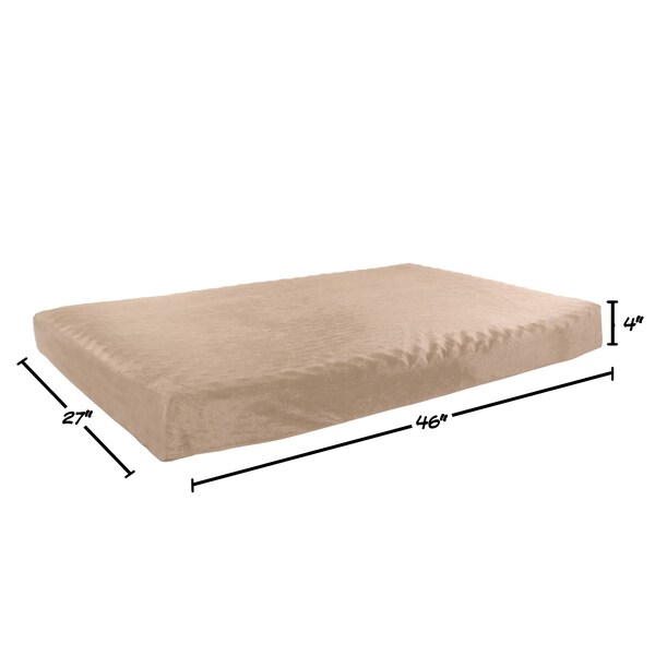 Pet Adobe Pet Adobe Orthopedic Pet Bed - Egg Crate & Memory Foam with Washable Cover 46 x 27 x 4 inches - Tan - 174378RHM